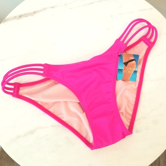 Victoria's Secret Vintage Very Sexy Strappy String Bikini Pink Rare HTF NWT - Picture 7 of 13